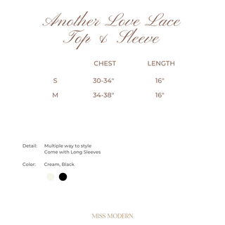 Another Love Lace Top & Sleeve