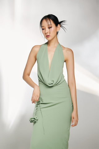 Tonight Maxi Dress + Flower Choker