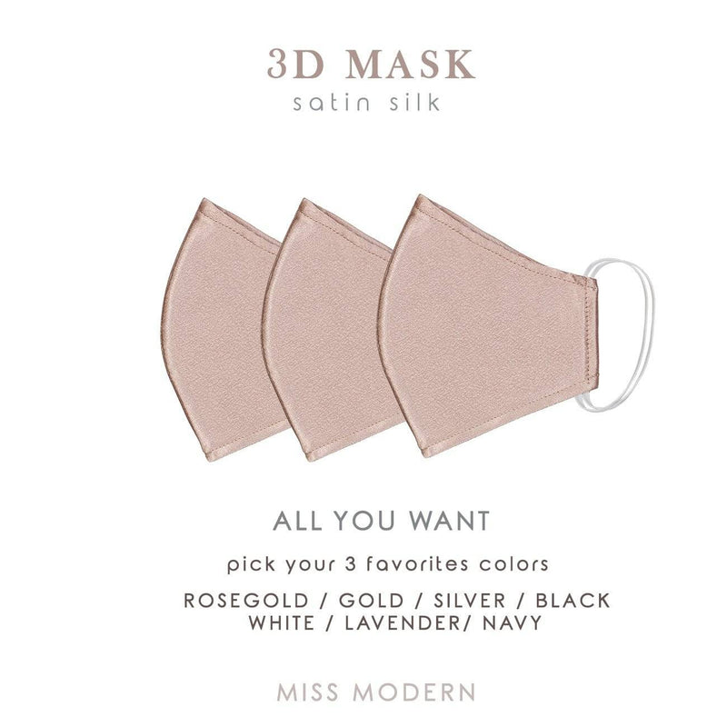 CUSTOMIZATION (3pcs) - Silk Satin Mask-mask-MISS MODERN-MISS MODERN