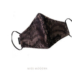 Fabric Mask - Lace-mask-MISS MODERN-Black lace x Silk-100-MISS MODERN