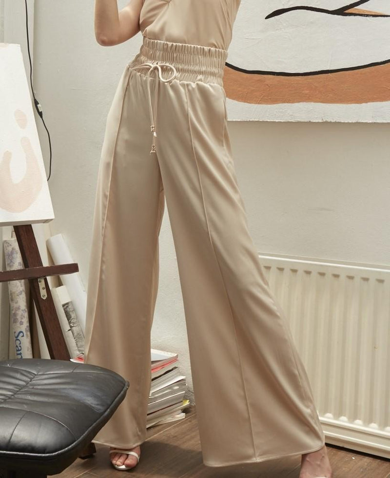 JOURNEY TROUSERS-Trousers-MISS MODERN-S-Champagne-MISS MODERN