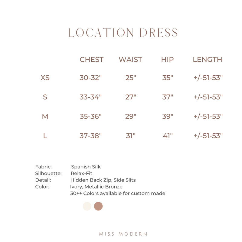 Location Dress - Metallic Bronze