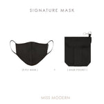 Signature Silk Mask - Black-mask-MISS MODERN-Mask + Mask Keeper-MISS MODERN