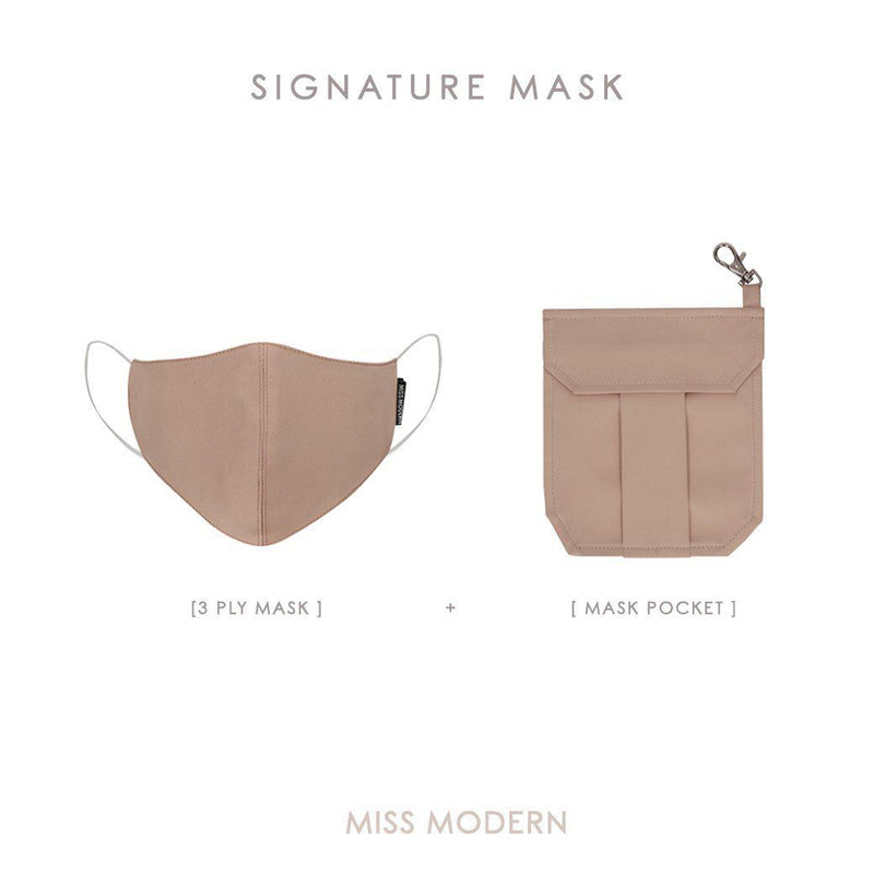 Signature Silk Mask & Mask Pocket-mask-MISS MODERN-ROSEGOLD-MISS MODERN