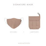 Signature Silk Mask - Rose gold-mask-MISS MODERN-Mask + Mask Keeper-MISS MODERN
