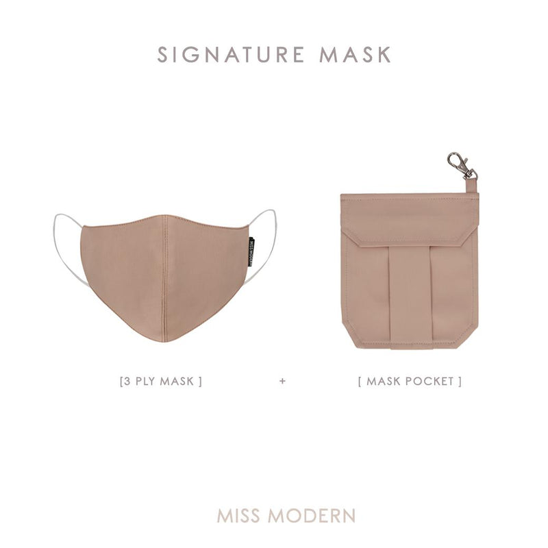 Signature Silk Mask - Rose gold-mask-MISS MODERN-Mask + Mask Keeper-MISS MODERN